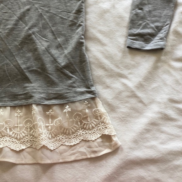 LAST CHANCE•Xhiliration• Cold Shoulder Ruffle Top - Picture 3 of 6